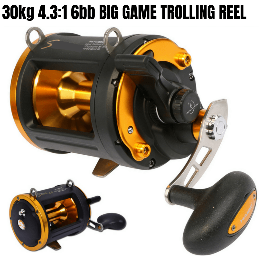 Big Game Trolling reels. Trolling reels with dual brake system. Game reel  with high line capacity and high max. drag. - Fishing tackle manufacturer.  Osprey fishing rod and fishing reel. Rod-spinning, casting